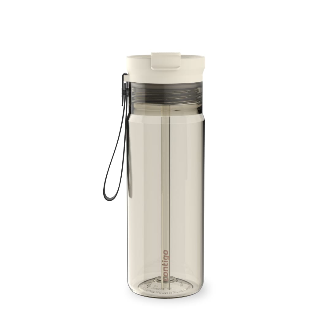 Contigo DualSip Plastic Water Bottle with 2-Way Lid and Carrying Strap, 24 oz (710 ml)