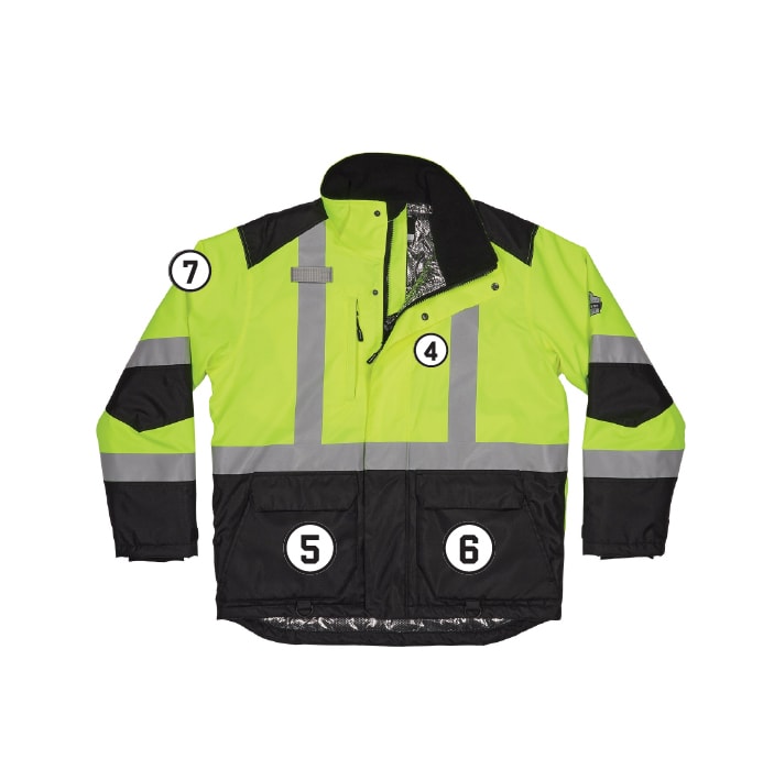 GloWear 8390 Hi-Vis Winter Jacket with ampliFIRE Heat Reflective Lining - Type R, Class 3