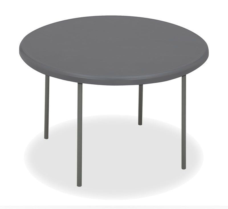 IndestrucTable® Classic Folding Table, Charcoal - 48" Round

