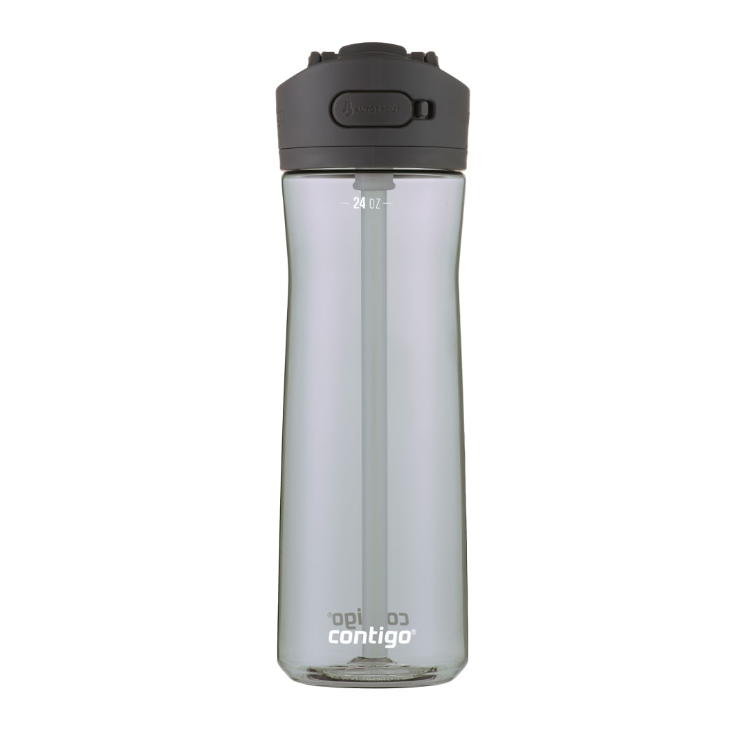 Contigo® Botella de Agua Ashland 2.0, con Tapa AUTOSPOUT®, a Prueba de Derrames, Plástico Libre de BPA, 709 ml, Gris Azulado