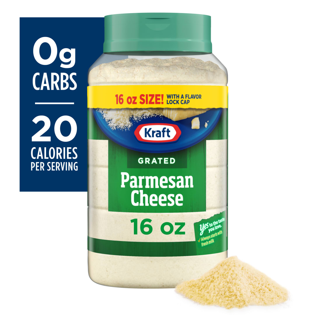 Kraft Natural Grated Parmesan Cheese Shaker, 16 oz Bottle