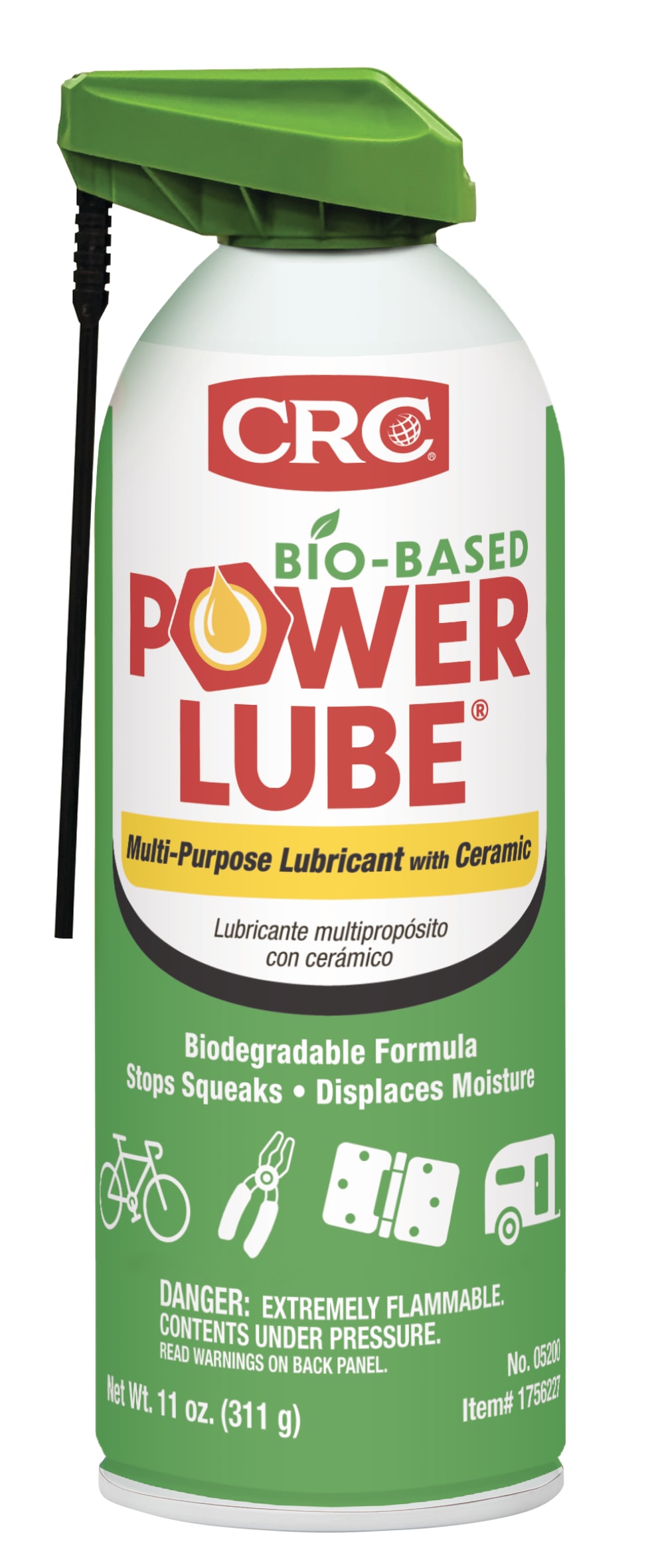 CRC Bio-Based Power Lube Multipurpose Lubricant 1X11OZ