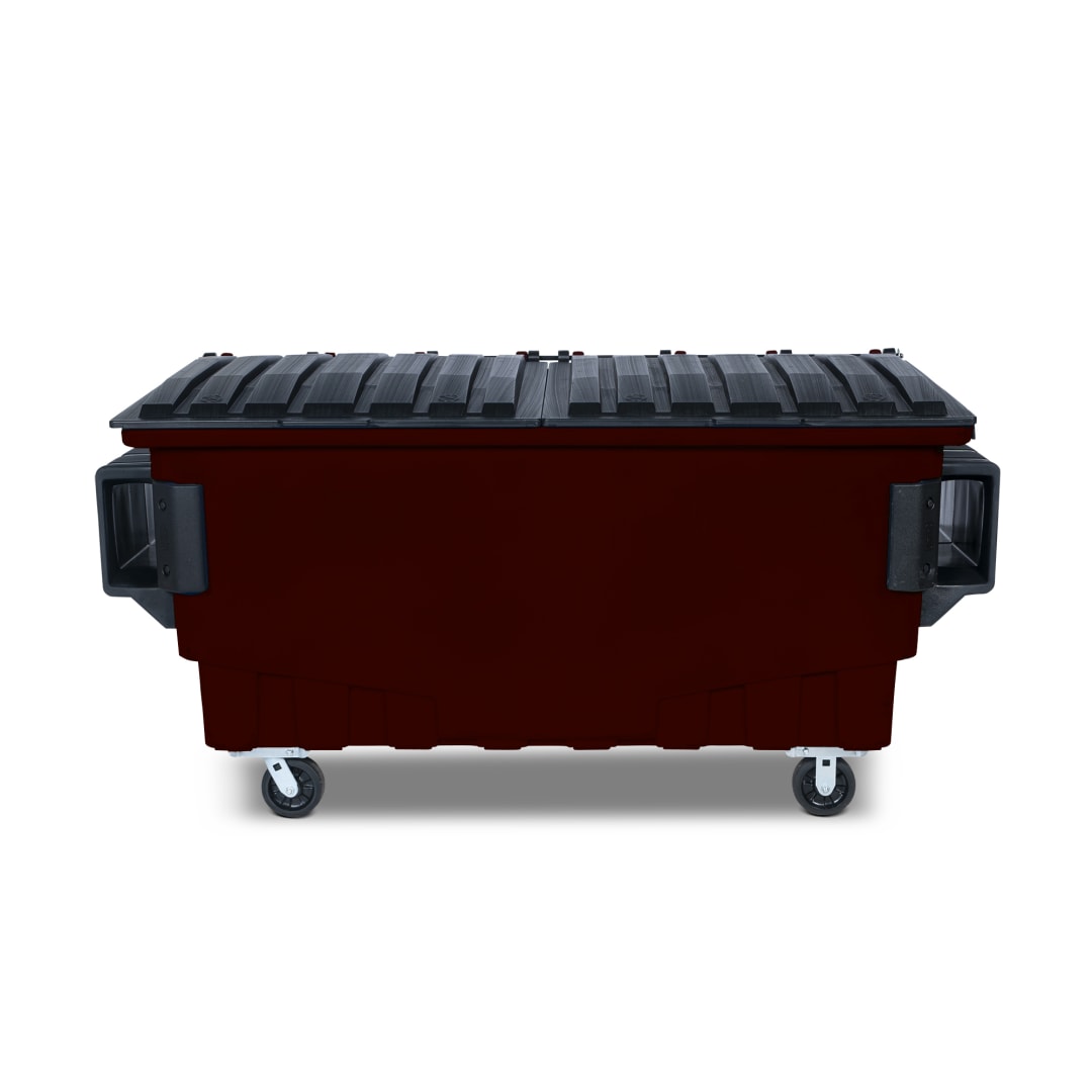 1 Cubic Yard 750 lbs. Capacity Front Load Container - Brown