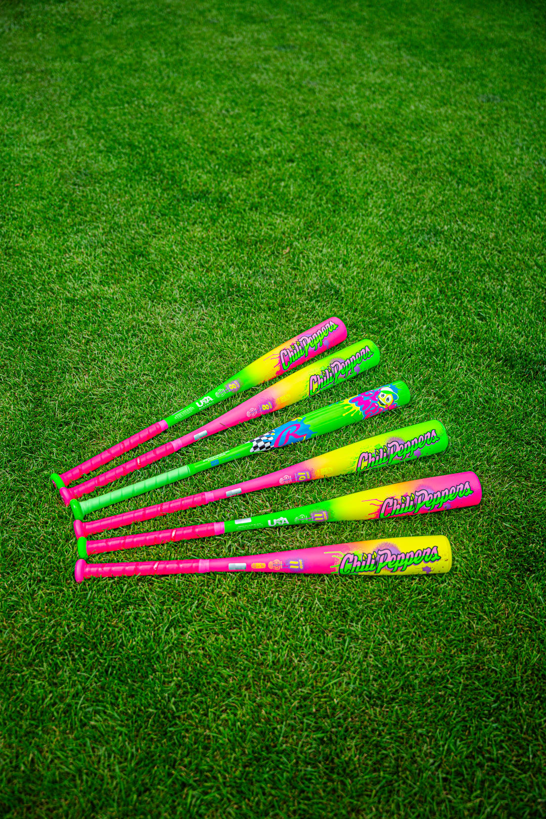2027 Cosmic Chili Peppers Bat Product Lifestyle Imagery
