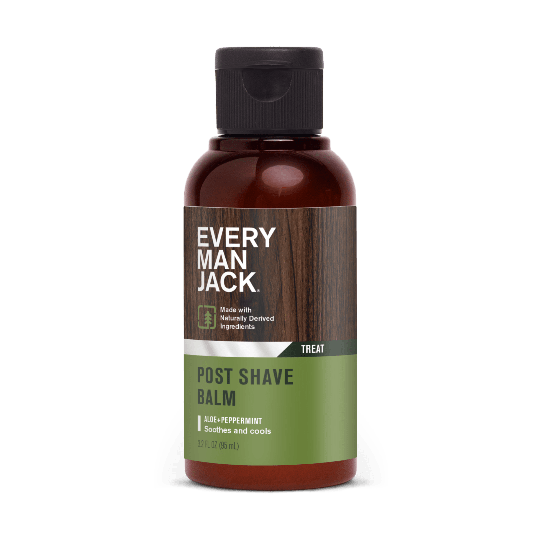 Every Man Jack Men's Post Shave Balm - Calms Irritation, Cools Skin, Hydrates, Absorbs Fast - Made with Naturally Derived Ingredients like Coconut Oil, Aloe Vera, Natural Menthol - 3.2 fl. oz