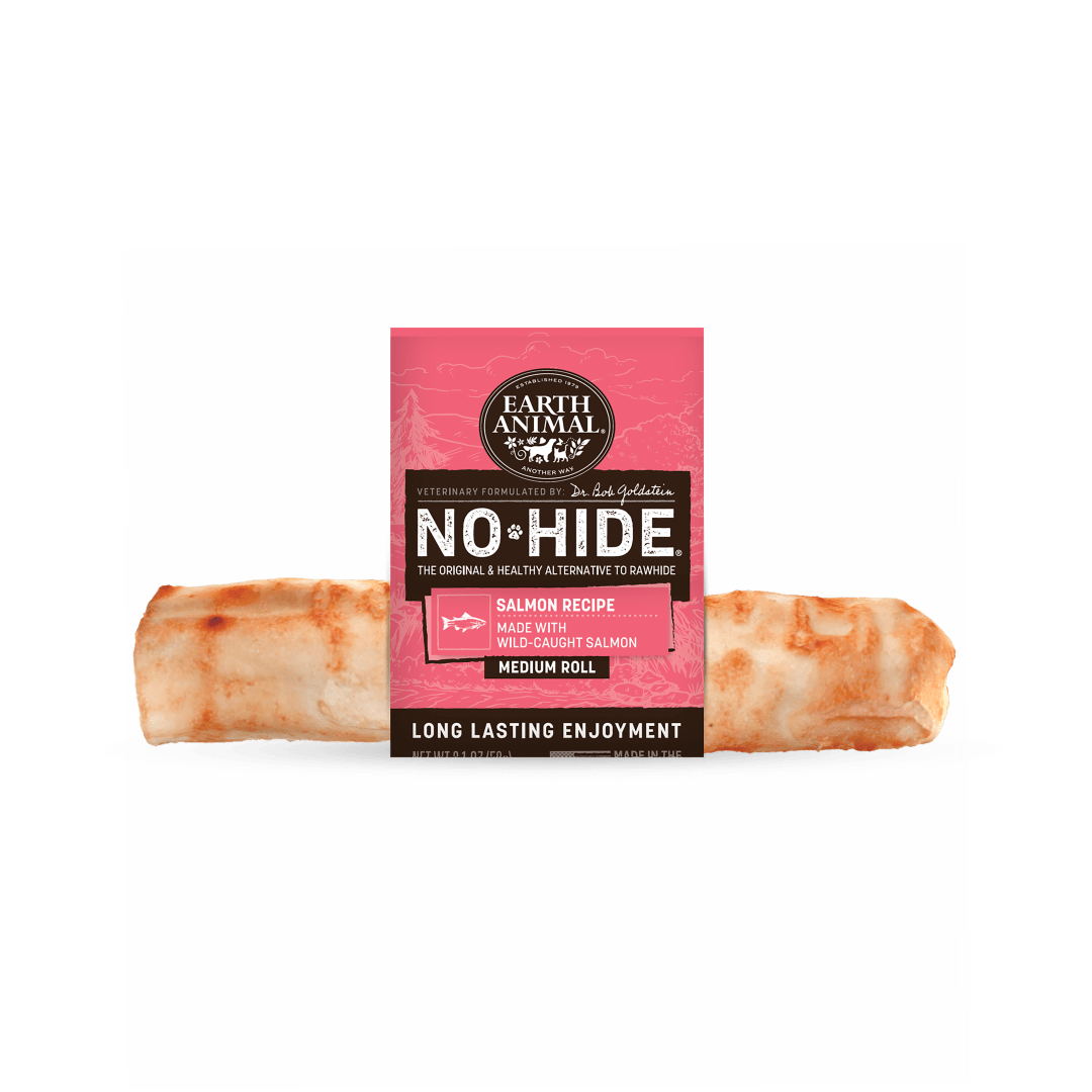Earth Animal No-Hide Rolls Salmon Recipe Medium Dog Chew, 1 Count