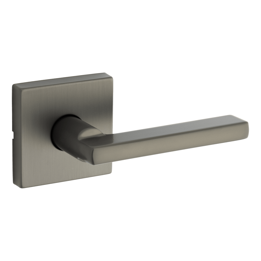 Halifax Hall/Closet Lever w/ Square Rose in Gunmetal