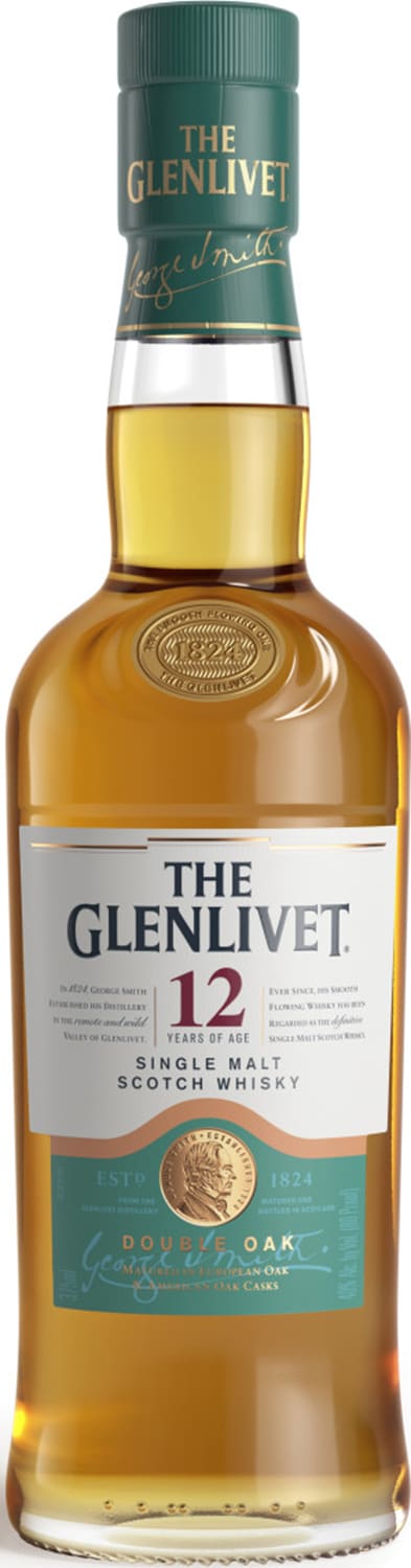 The Glenlivet 12 Year Old Single Malt Scotch Whisky, 375 ml Bottle, 80 Proof