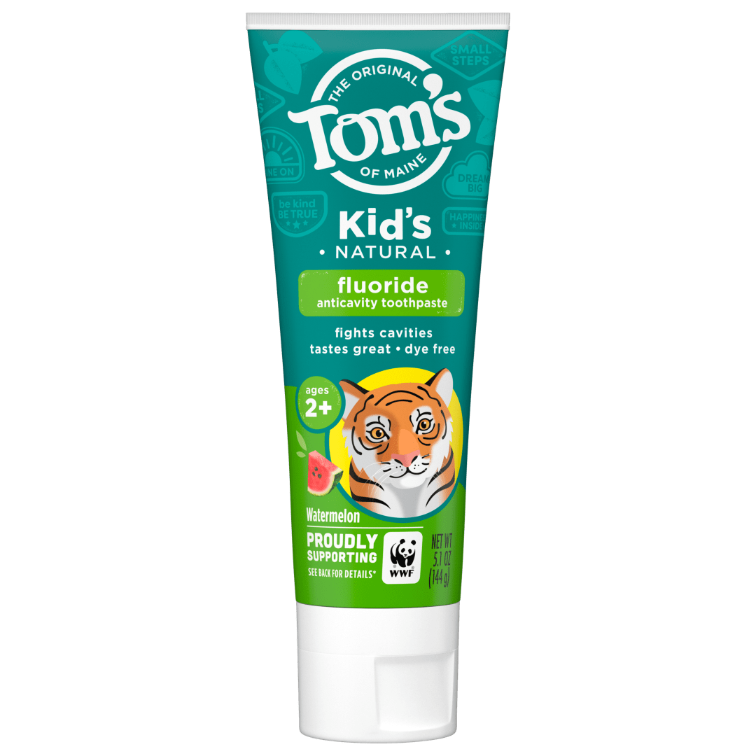 Tom's of Maine Children's Natural Anticavity Fluoride Toothpaste, Watermelon, 5.1 oz. 6-pk