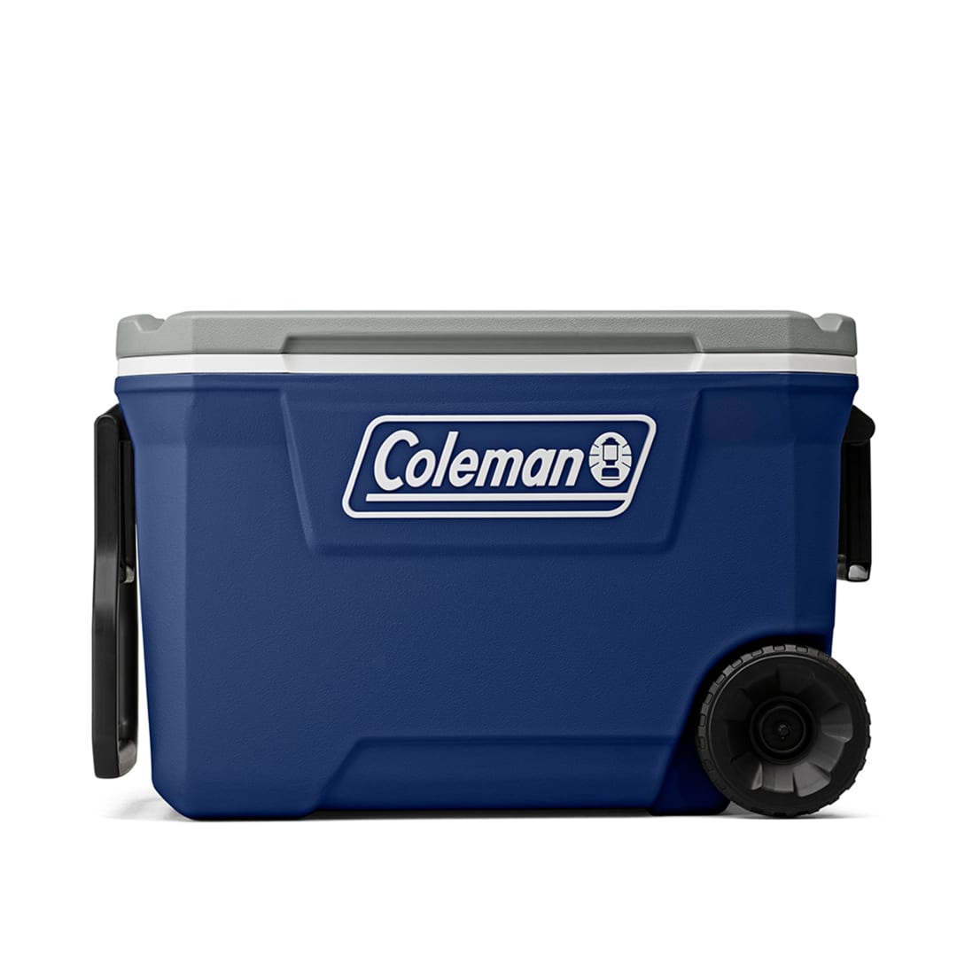 Hielera Coleman® Classic Series Hielera de 58.6 L, con Ruedas y Aislamiento TempLock™, Capacidad para 50 Latas, Azul