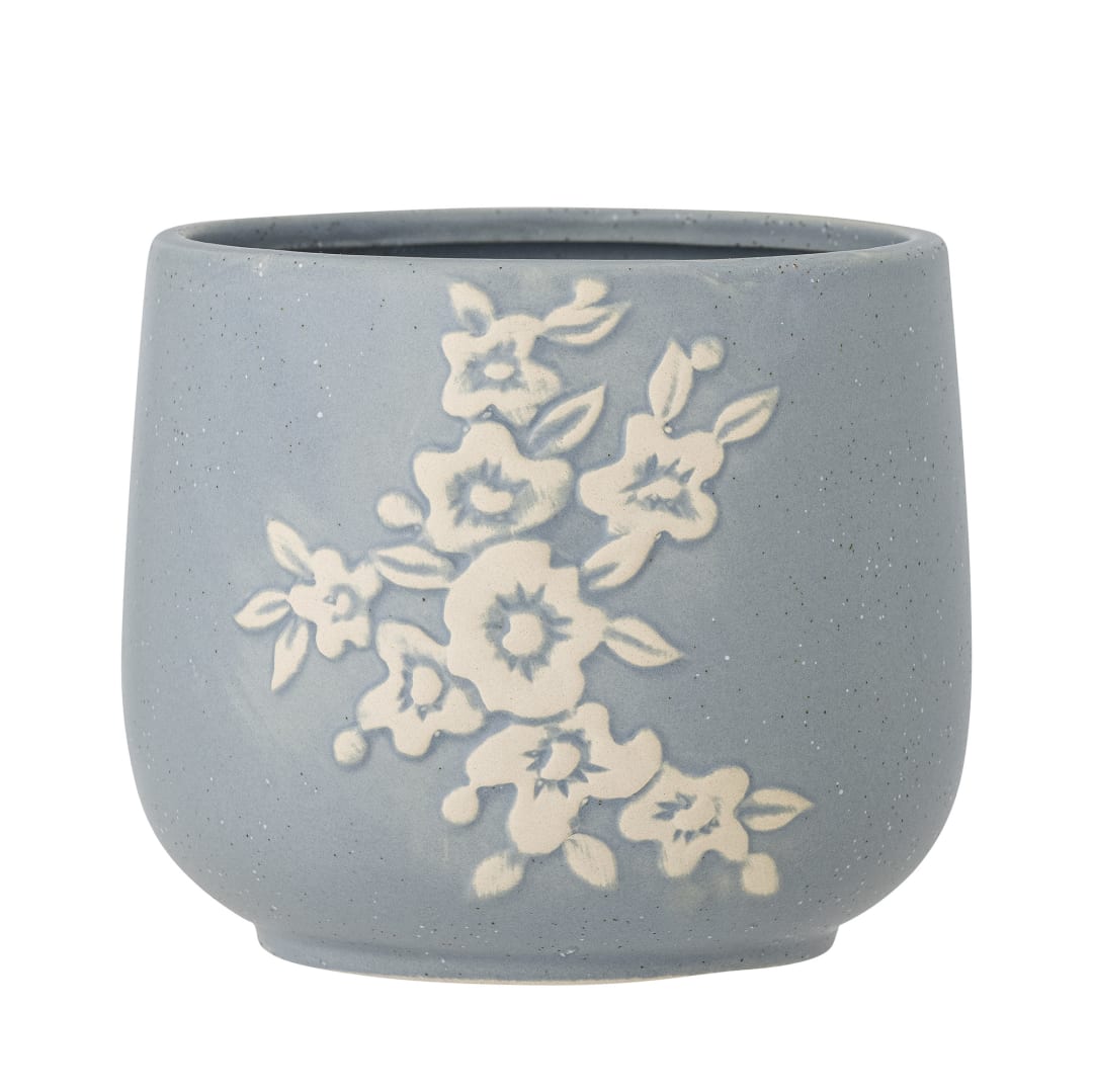 82057592 - Betino Flowerpot, Blue, Stoneware STOCK: 80