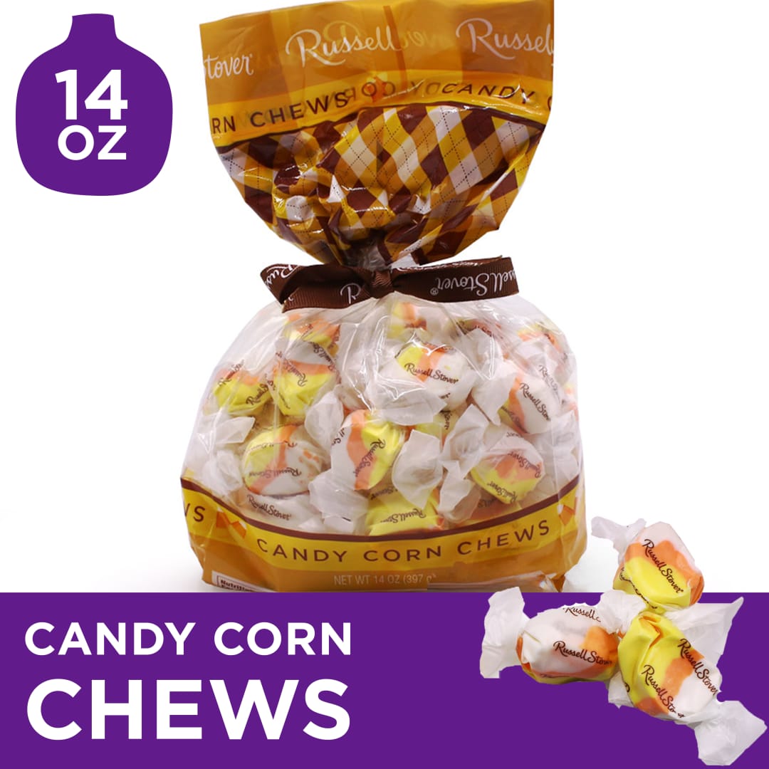 RUSSELL STOVER Halloween Candy Corn Salt Water Taffy, 14 oz. Bag