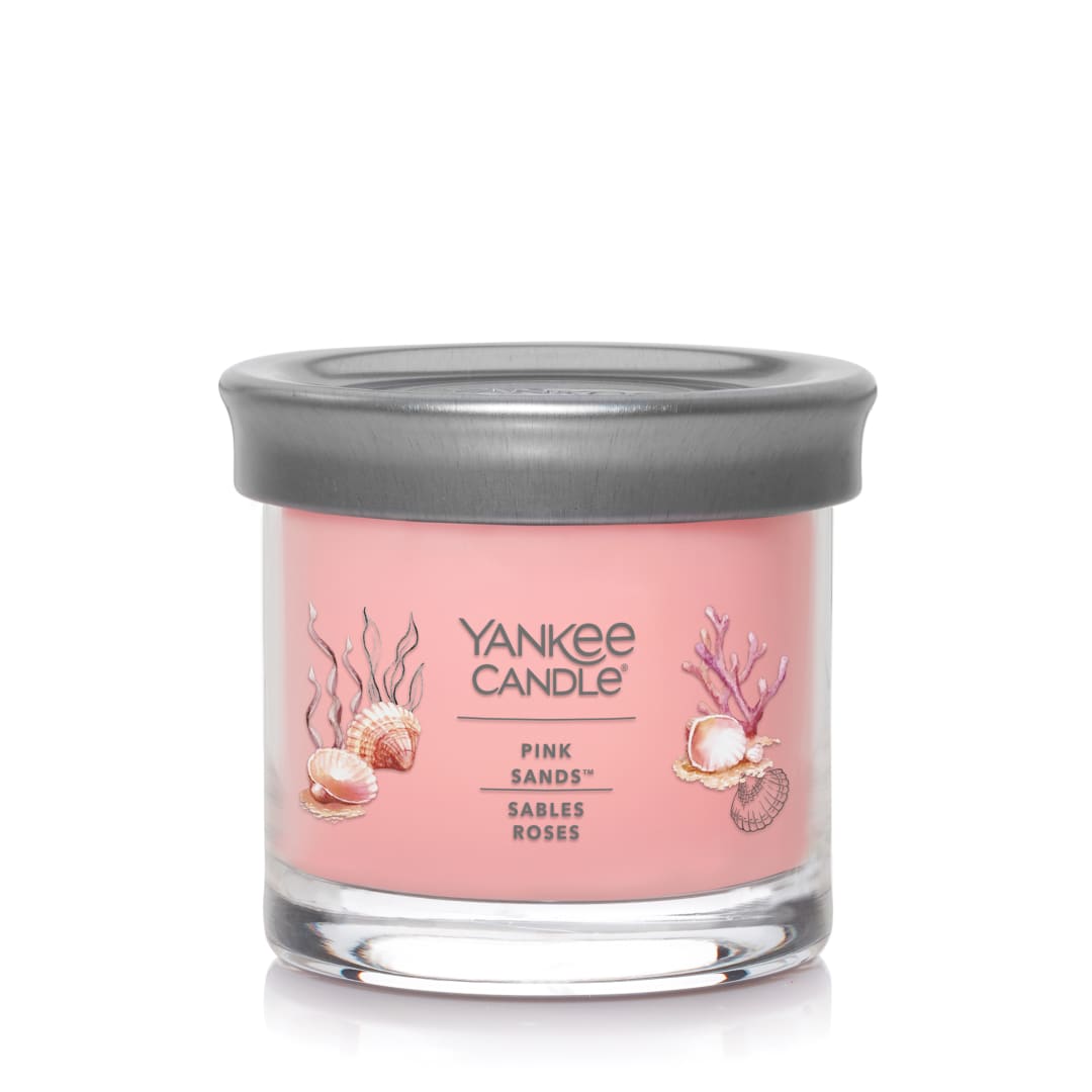 Bougie parfumée Yankee Candle Signature, sables roses, bougie en pot format petit