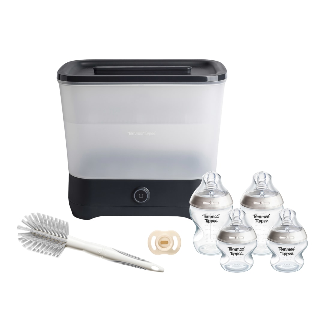 TT BOTTLE AND STERILISER KIT BLACK