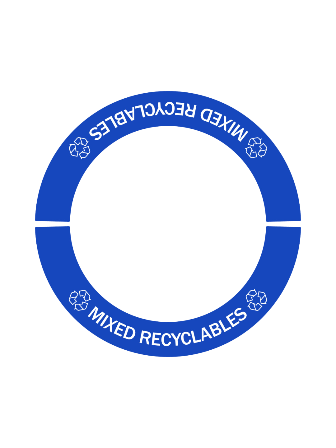  VISTABIN - Label - Mixed Recyclables - Blue