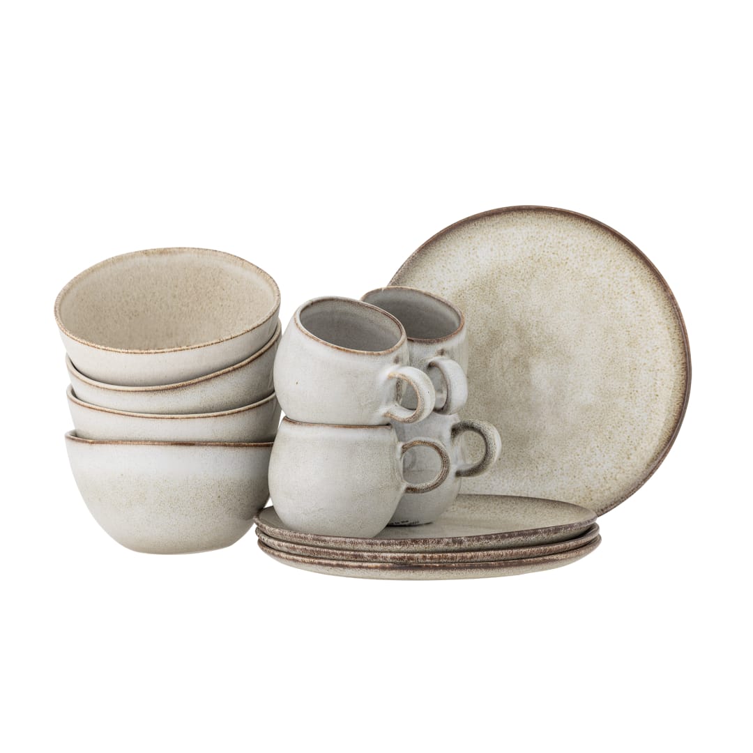 82068731 - Sandrine Breakfast Set, Nature, Stoneware STOCK: 44