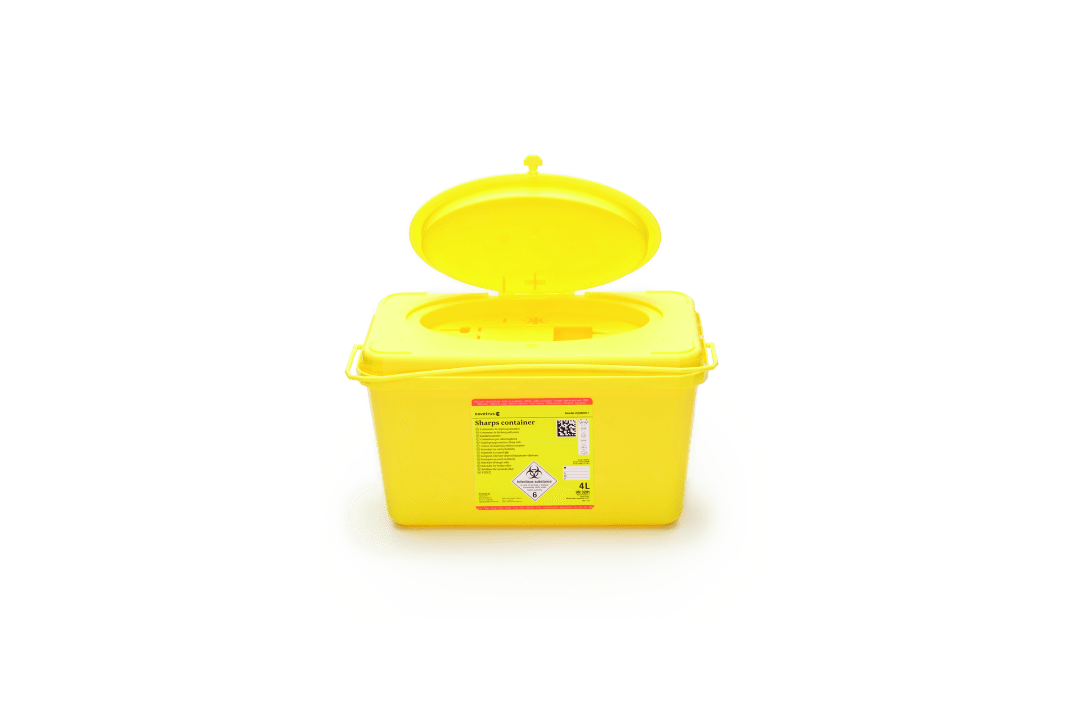 Covetrus Sharps Container, Yellow, Square 4 Litres