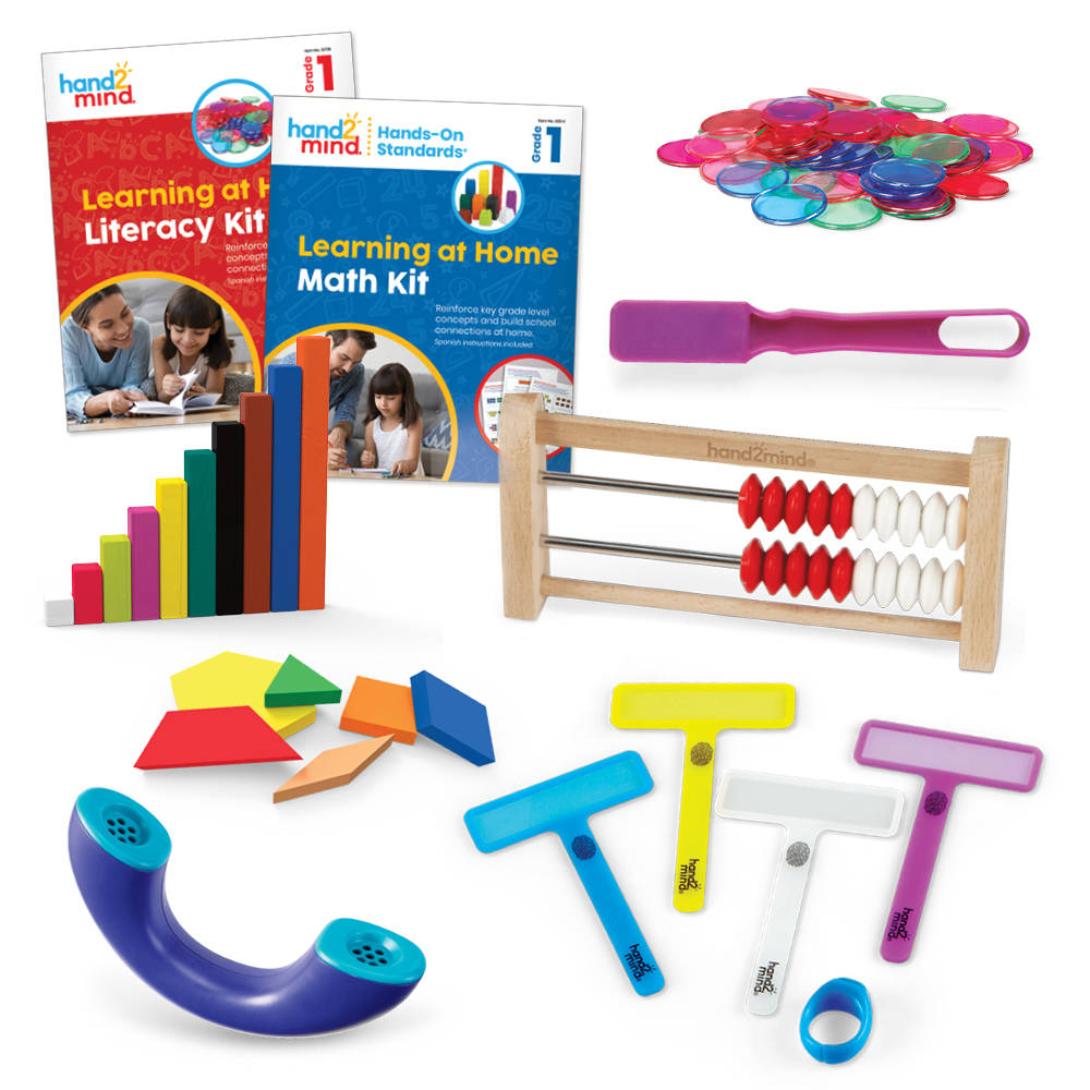 LEARNING AT HOME MATH & LIT KIT GR 1