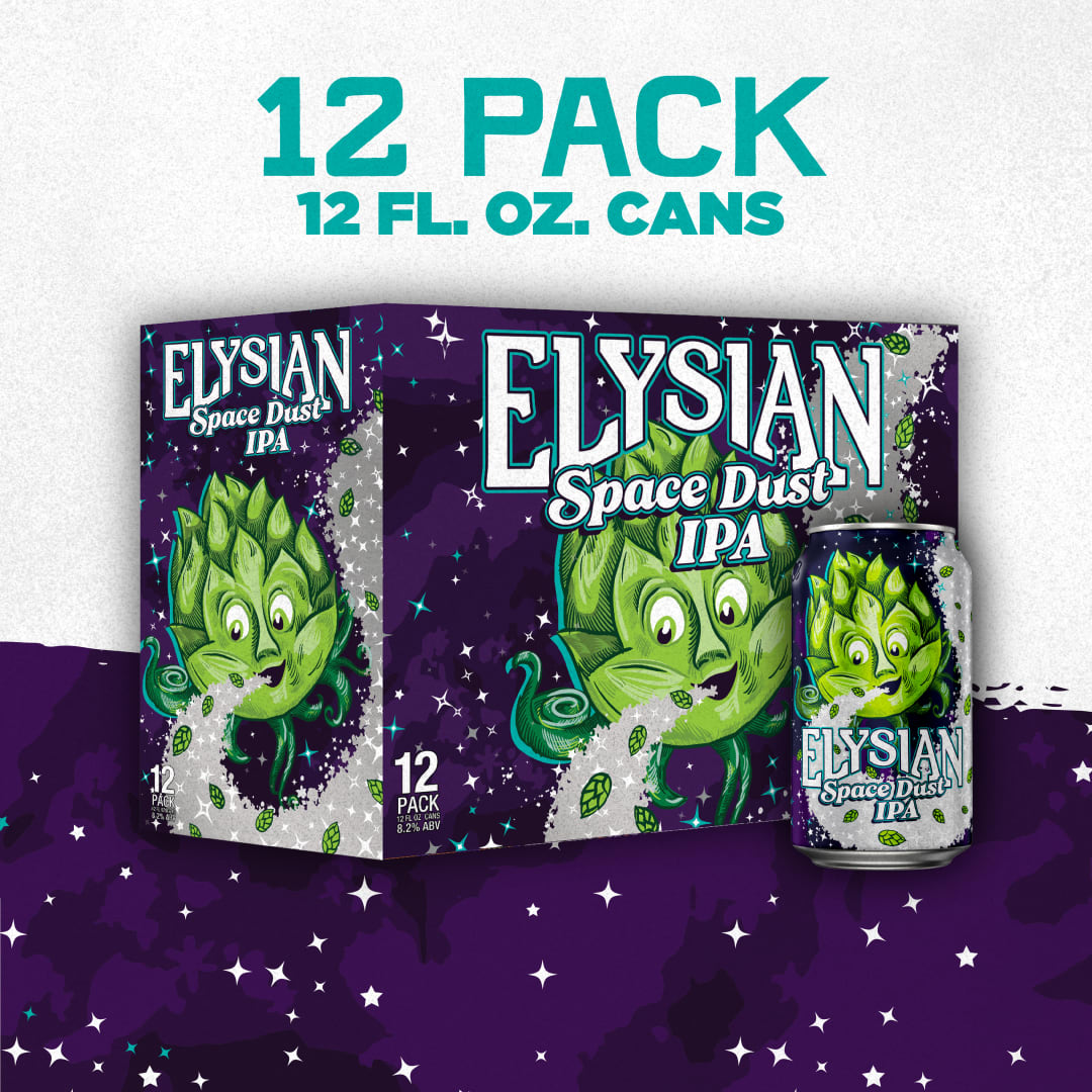 Elysian Space Dust IPA 12x12 oz Can Pack CARRIER - 24pt board