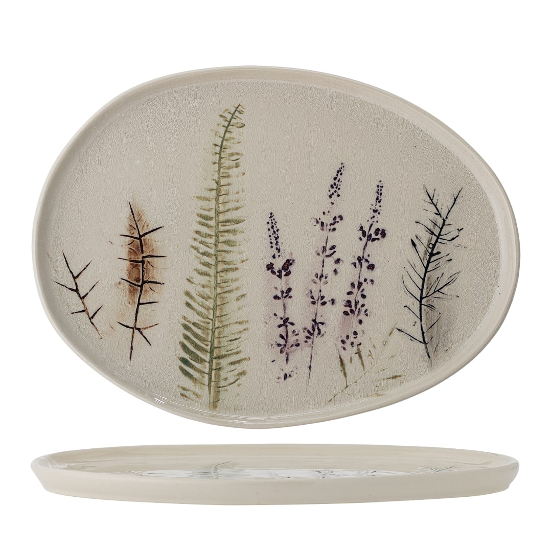 82050108 - Bea Serving Plate, Nature, Stoneware STOCK: 300