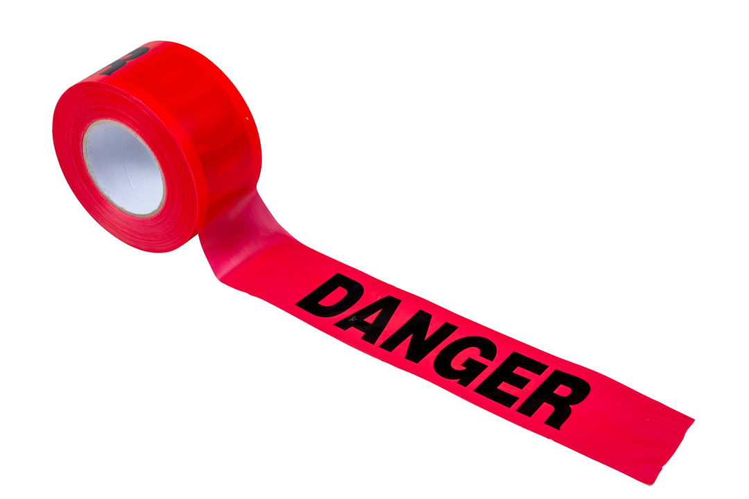 Barricade Tape-DANGER 1000'x3"x1.5Mil Red