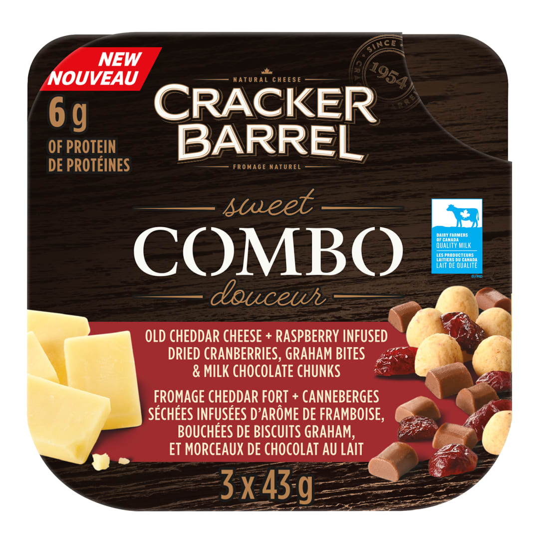Cracker Barrel Old Cheddar Cheese Sweet Snack Combo, 3 Pack, 129g