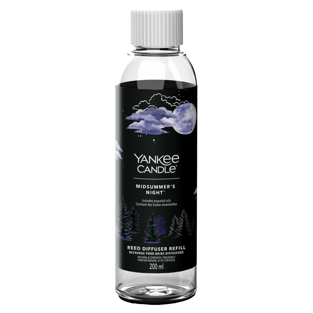 Yankee Candle Signature Recambio para difusor de varillas | Midsummer's Night | 200 ml | Hasta 20 semanas de fragancia | Regalos perfectos para mujeres