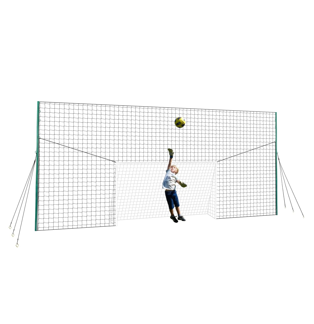 Open Goaaal Standard - 2.7m x 1.6m Football Goal, in 3.0m high Backstop & Rebounder