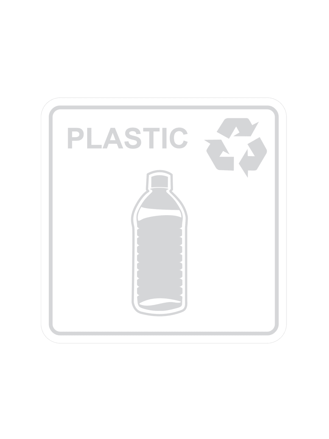  WASTE WATCHER - Label - Plastic - Clear-White