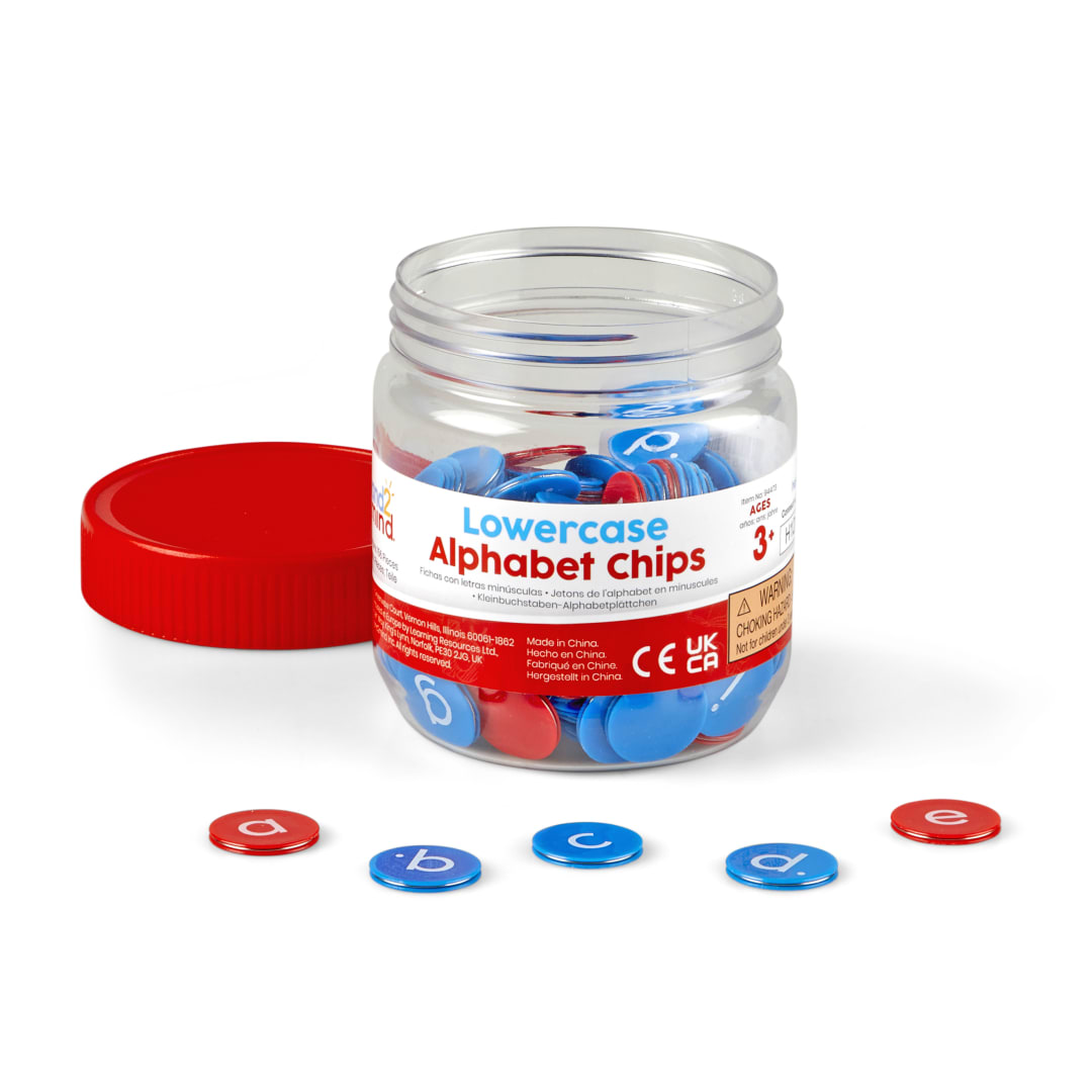 ALPHABET CHIPS, LOWERCASE 156 CHIPS