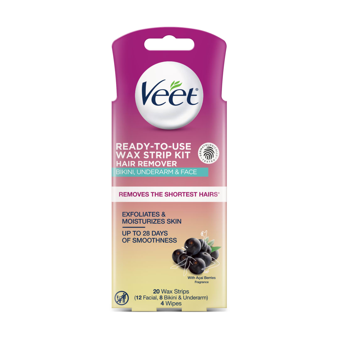 VEET® Botanic Inspirations® Wax Strip Kit - Bikini/Underarm/Face 6/20 ct.