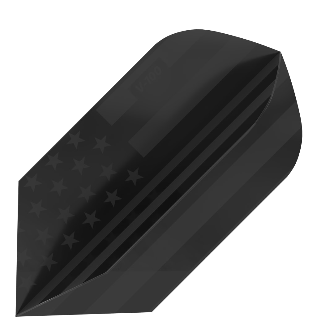 V-100 Dart Flights Slim American Flag Black Traditional