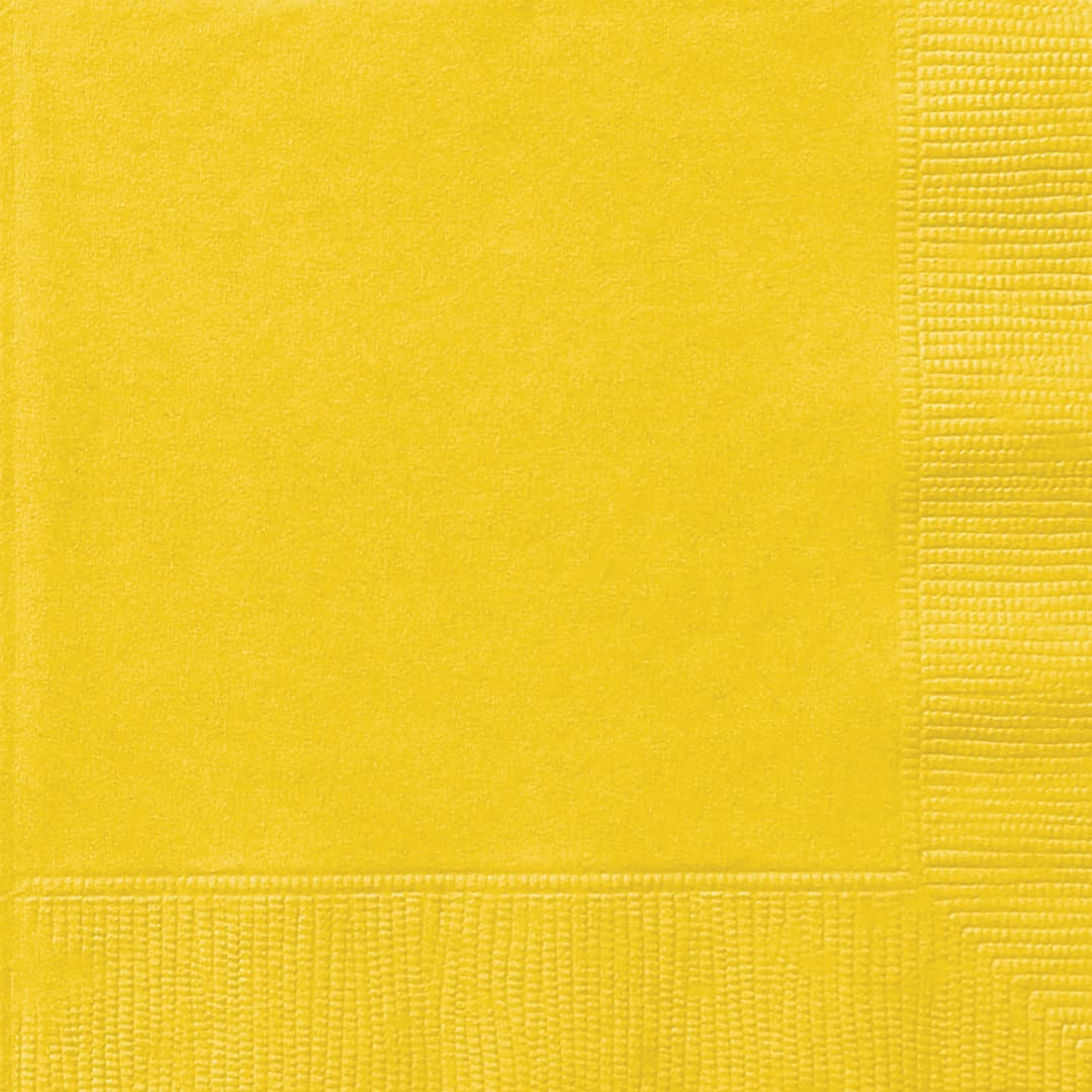 Sunshine Yellow Solid Luncheon Napkins, 100ct