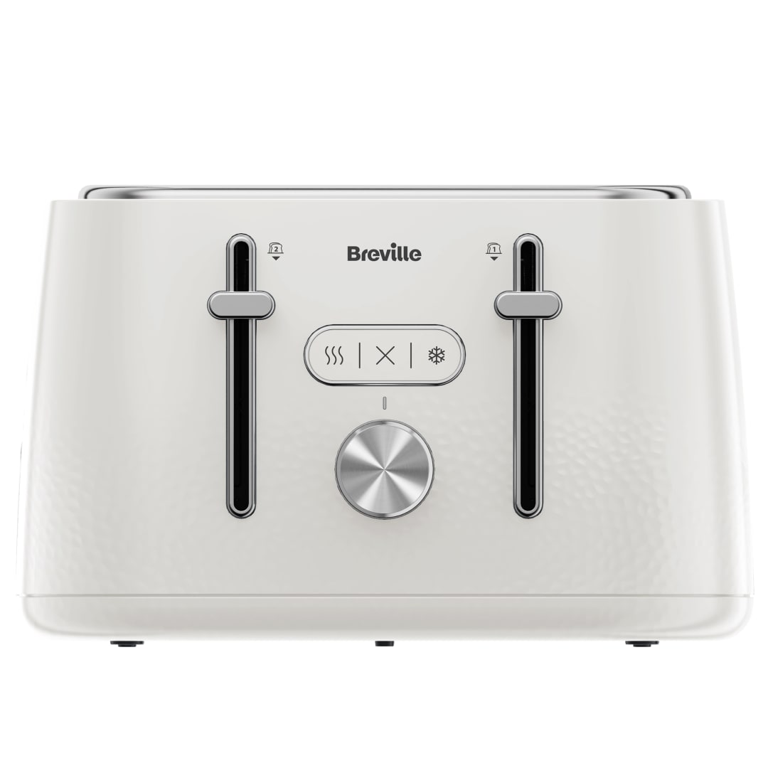 MASS TEXTURED PLASTIC 4S TOASTER WHITE