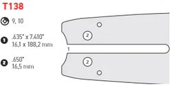 Oregon EnduraMax Harvester Bar, 34 IN. 3/4 Pitch (341EMCT138)