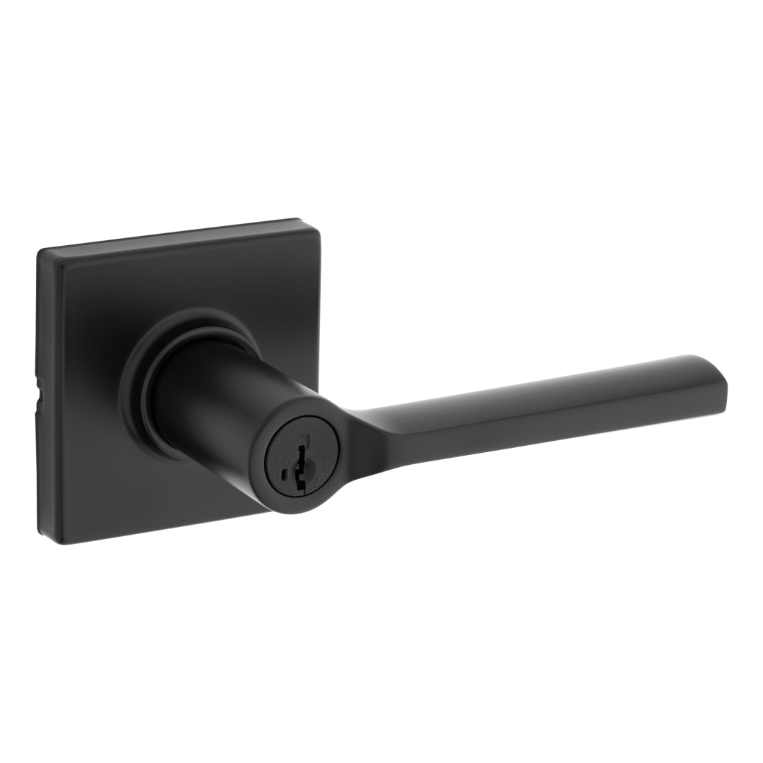 Haylen Keyed Entry Door Lever in Matte Black ft. SmartKey Security