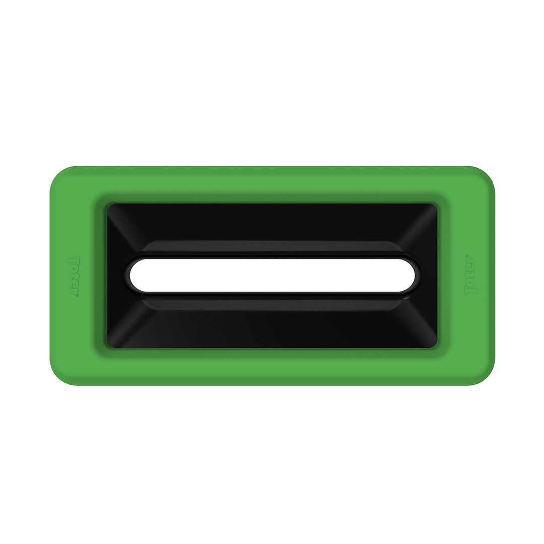 Slimline Rectangular Trash Can Lid with Document Slot - Bright Lime Green