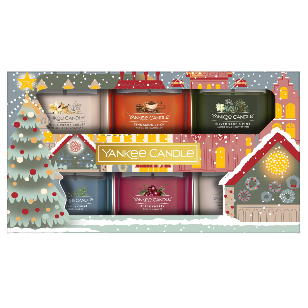 Yankee Candle Set de regalo de 6 velas aromáticas navideñas minivelas votivas aromáticas Signature | Mezcla de cera de soja | Regalos de Navidad perfectos para mujeres