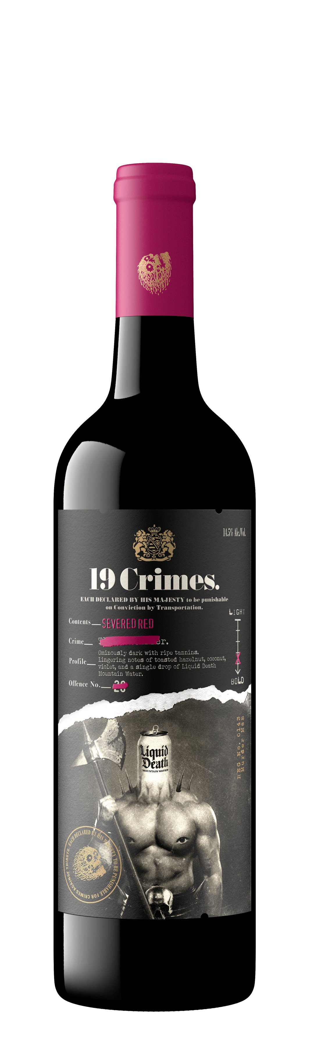 19 Crimes Severed Red 23 750ML