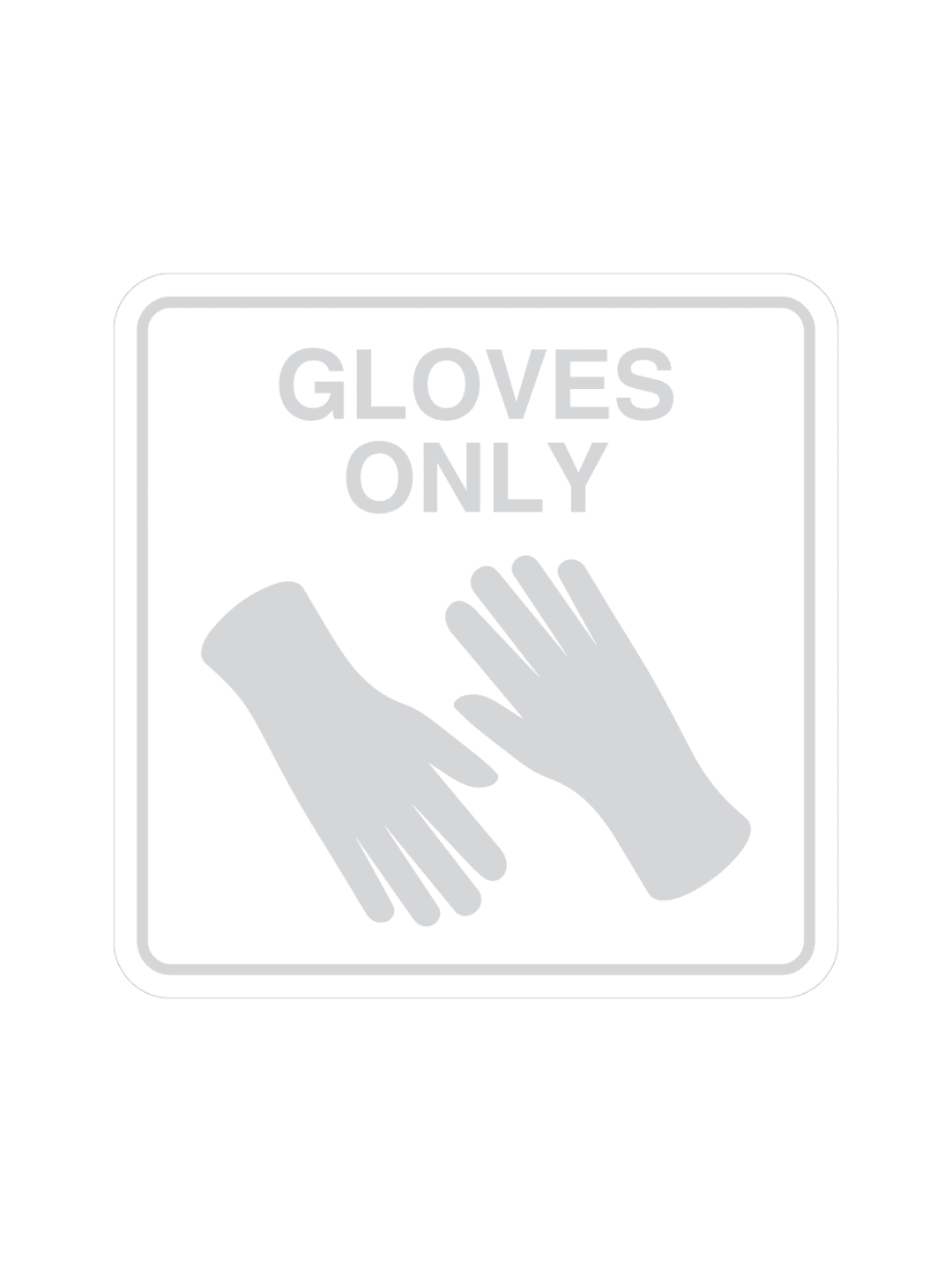  WASTE WATCHER - Label - Gloves Only - Clear-White