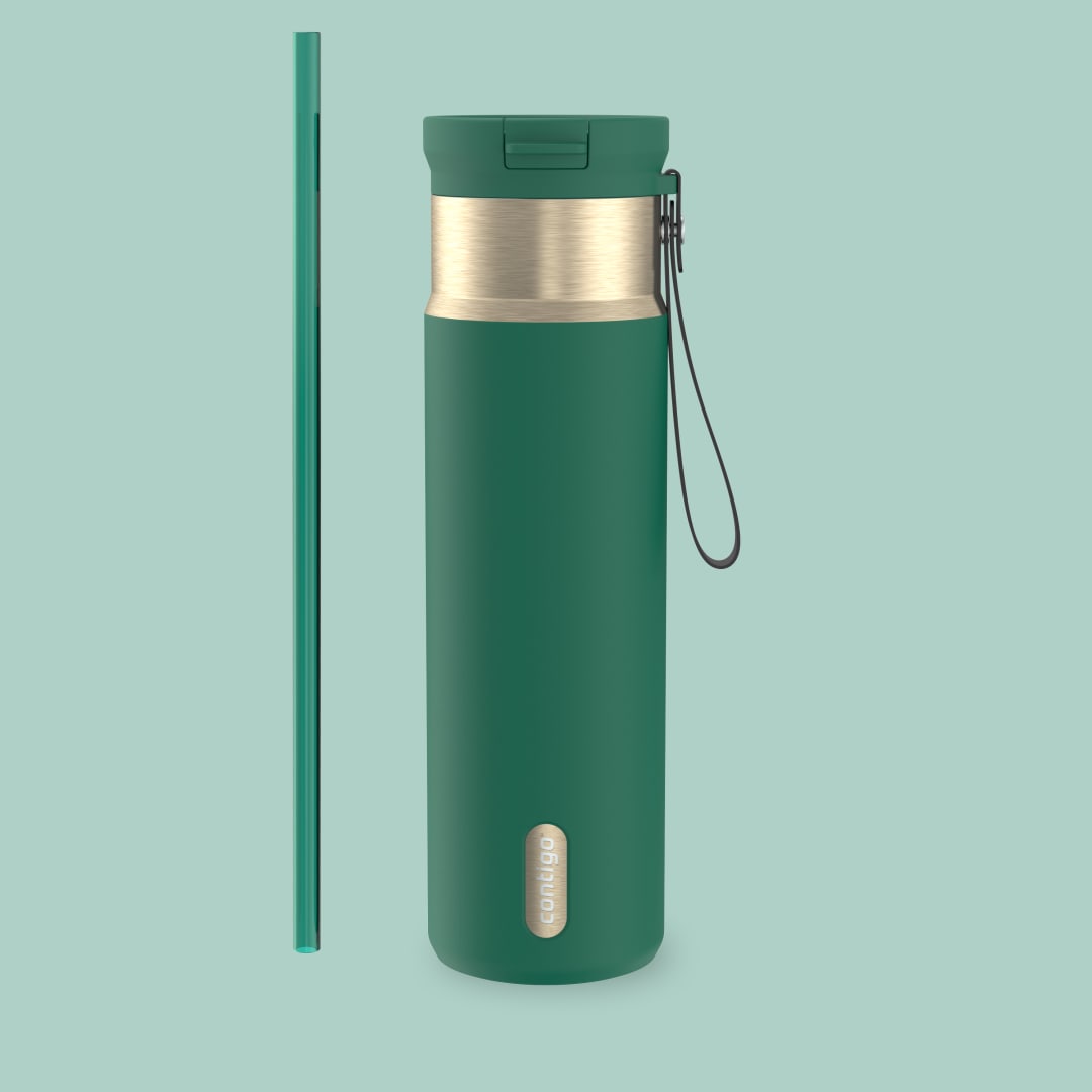 Contigo SnapSeal™ 710 ml Botella Térmica de Acero Inoxidable a Prueba de Fugas, con Correa para Transportar