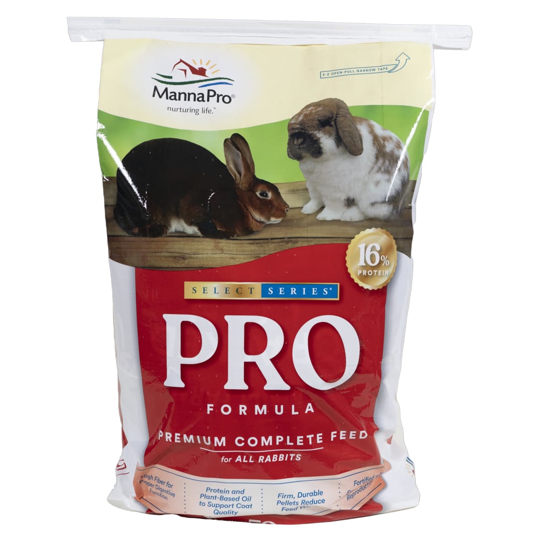 Manna Pro® Select Series® PRO Formula | Premium Feed for Rabbits| Ideal for Growth and Conditioning | Pelleted Feed | 50 lb