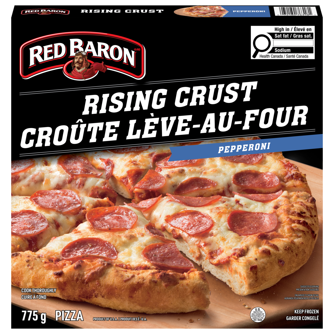 Red Baron Rising Crust Signature Pepperoni Frozen Pizza
