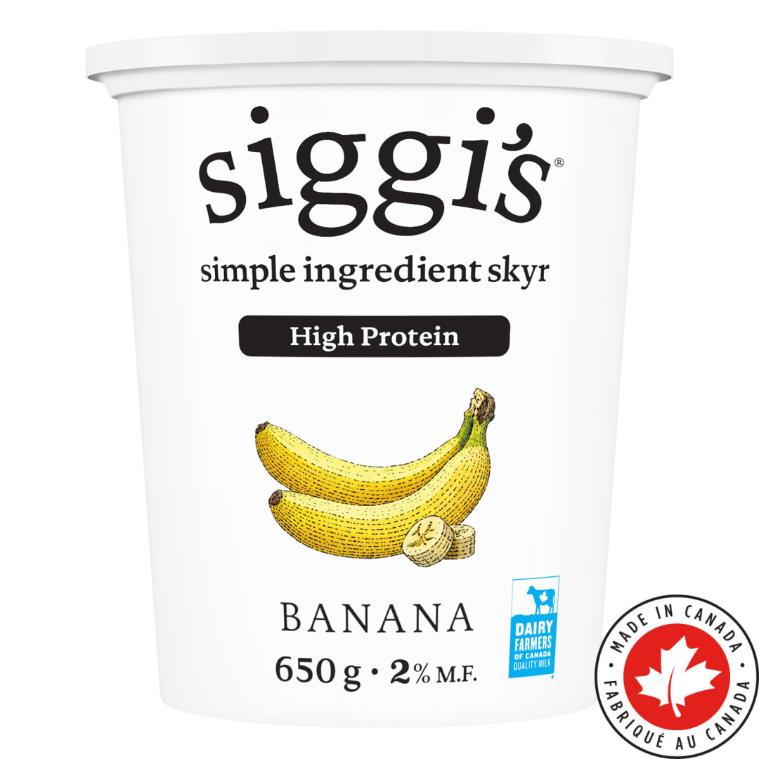 siggi's Banana Skyr 2% Yogurt Tub, 10g Protein, 650g