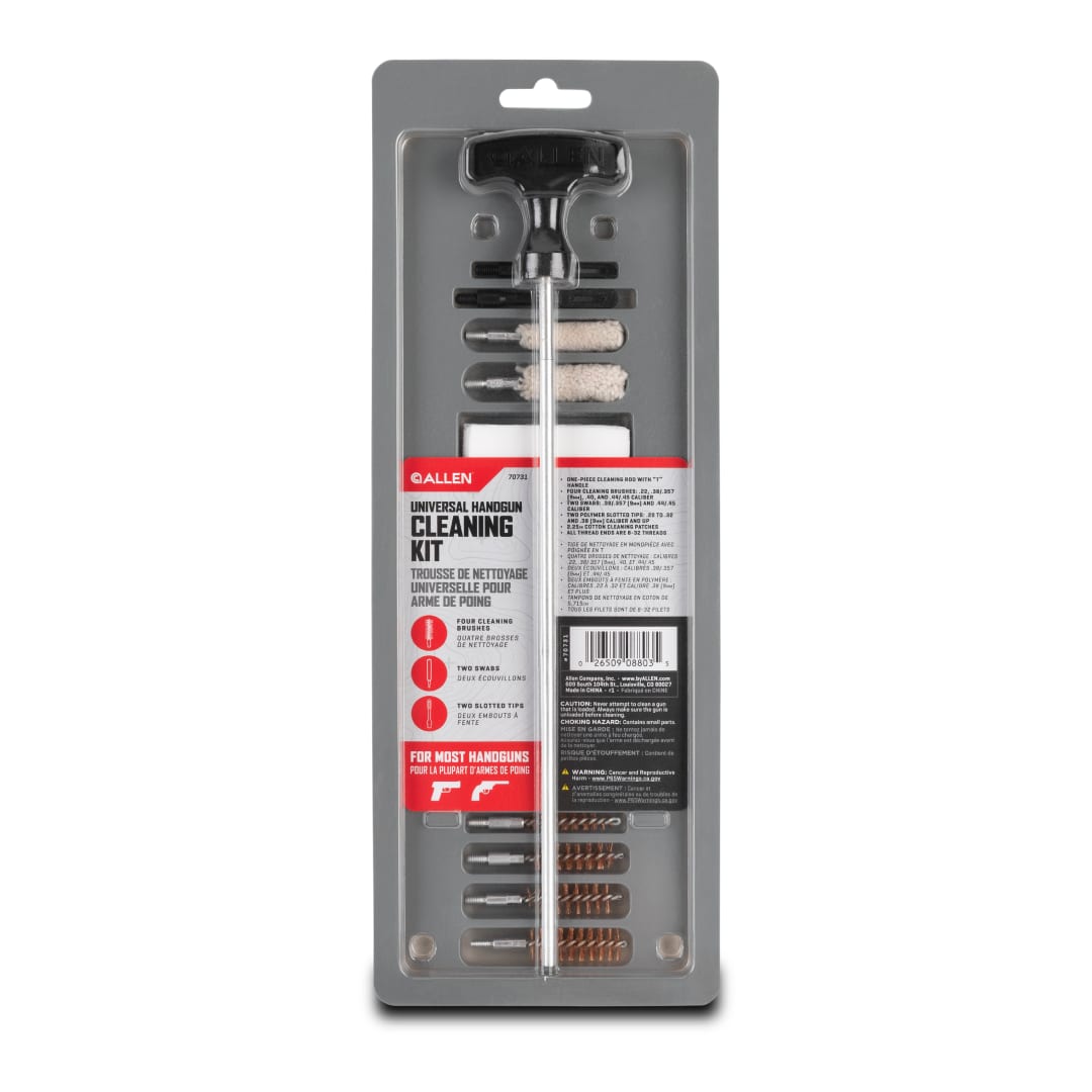 Allen Company Universal Handgun Cleaning Kit, .22-.45