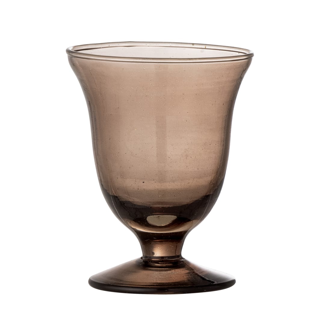 82057723 - Florentine Wine Glass, Brown, Recycled Glass STOCK: 28