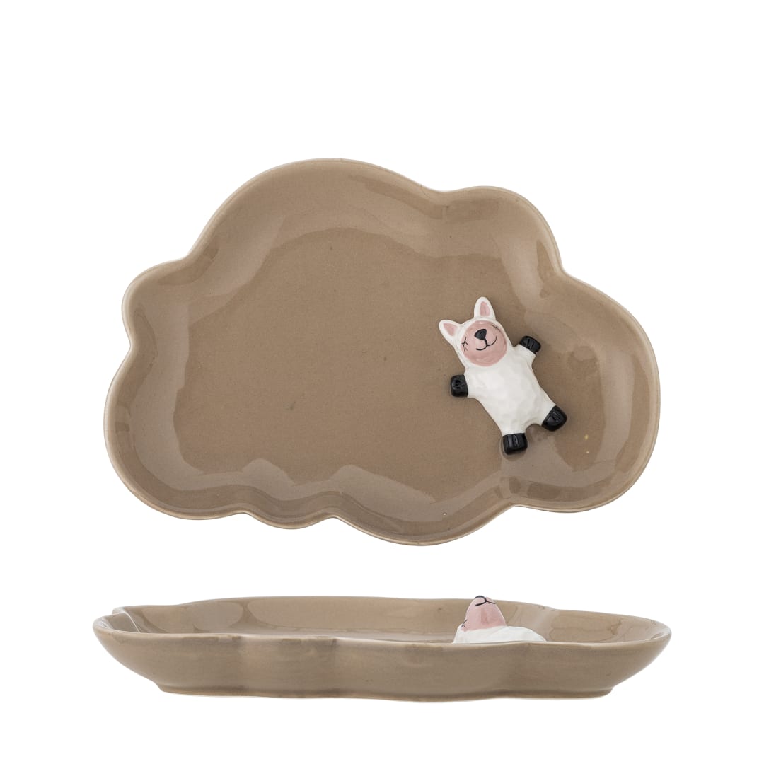 82061696 - Dolly Plate, Brown, Stoneware STOCK: 300