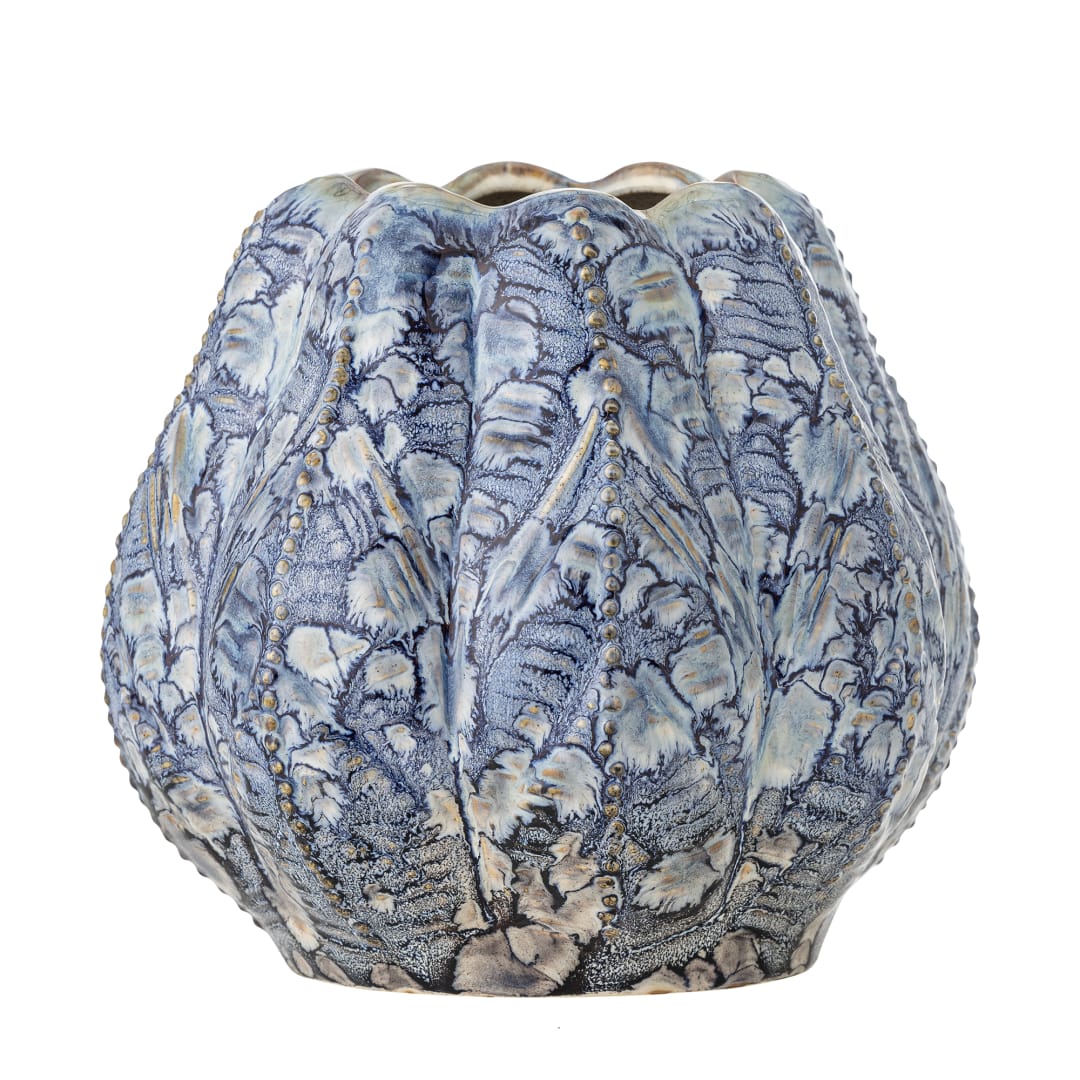 82072512 - Hetty Vase, Blue, Stoneware STOCK: 274