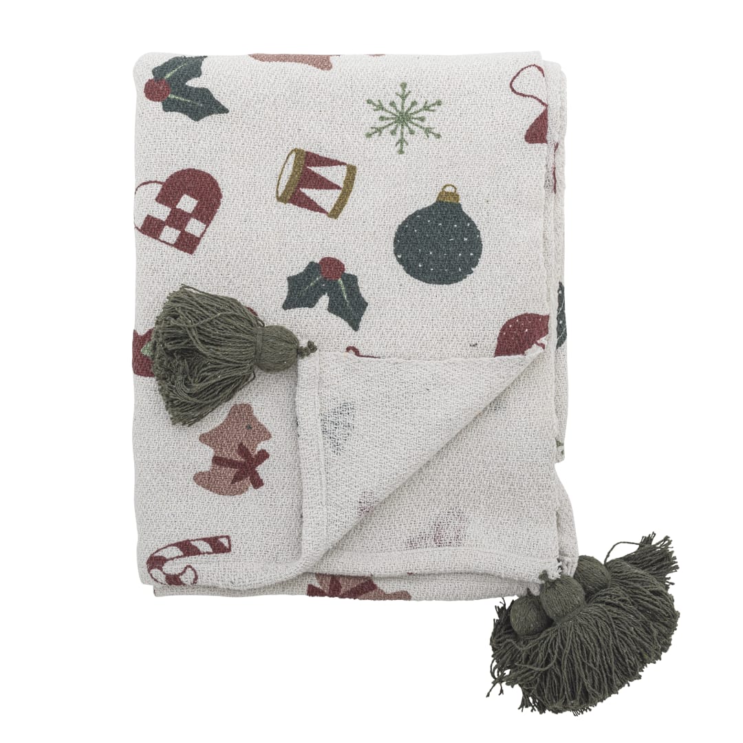 82062835 - Yule Throw, White, Mixed Fibres STOCK: 1