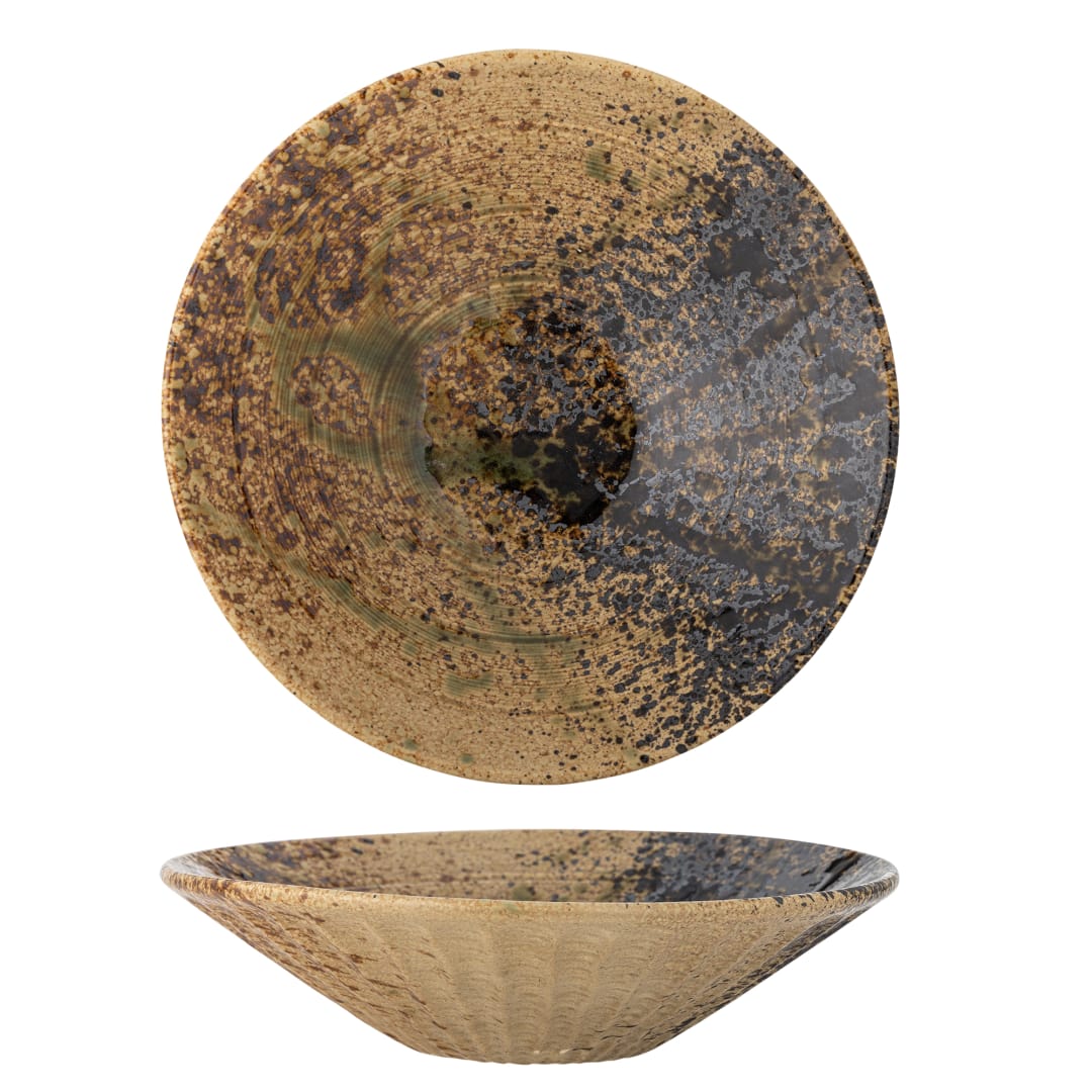 82061800 - Larken Serving Plate, Multi, Stoneware STOCK: 204